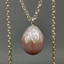 Morandin Kette Silber Gravierte Perle