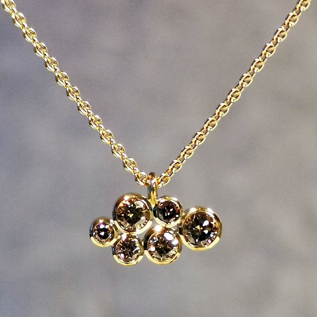 Kette mit braunen Billanten medea morandin