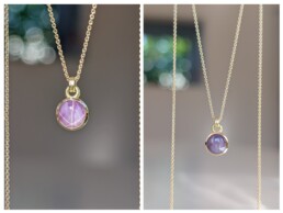 750er Gelbgoldankerkette mit Sternrubincabochon